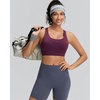 image:imageRUNNING GIRL Sports Bra for Women High Support Molded Cup High Impact Sports Bras with Sewn in Pads Strappy Running BraDeep Purple