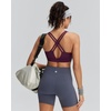 image:imageRUNNING GIRL Sports Bra for Women High Support Molded Cup High Impact Sports Bras with Sewn in Pads Strappy Running BraDeep Purple