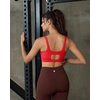 image:imageRUNNING GIRL Sports Bra for Women High Support Molded Cup Supportive High Impact Sports Bras with Sewn in PadsAdeep Red