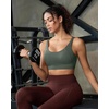 image:imageRUNNING GIRL Sports Bra for Women High Support Molded Cup Supportive High Impact Sports Bras with Sewn in PadsAforest Green