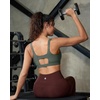 image:imageRUNNING GIRL Sports Bra for Women High Support Molded Cup Supportive High Impact Sports Bras with Sewn in PadsAforest Green