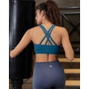 image:imageRUNNING GIRL Sports Bra for WomenMolded Cup Strappy Running High Impact Sports Bra with Sewn in PadsAdeep Blue