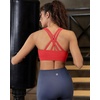 image:imageRUNNING GIRL Sports Bra for WomenMolded Cup Strappy Running High Impact Sports Bra with Sewn in PadsAdeep Red