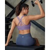 image:imageRUNNING GIRL Sports Bra for WomenMolded Cup Strappy Running High Impact Sports Bra with Sewn in PadsAdusty Lavender
