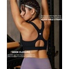 image:imageRUNNING GIRL Sports Bras for Women High Support Adjustable Straps High Impact Racerback Bra with Hook Closure Molded CupAblack