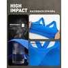 image:imageRUNNING GIRL Sports Bras for Women High Support Adjustable Straps High Impact Racerback Bra with Hook Closure Molded CupAcerulean Blue