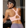 image:imageRUNNING GIRL Sports Bras for Women High Support Adjustable Straps High Impact Racerback Bra with Hook Closure Molded CupAflush Pink