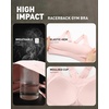image:imageRUNNING GIRL Sports Bras for Women High Support Adjustable Straps High Impact Racerback Bra with Hook Closure Molded CupAflush Pink