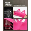 image:imageRUNNING GIRL Sports Bras for Women High Support Adjustable Straps High Impact Racerback Bra with Hook Closure Molded CupAhot Pink