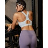 image:imageRUNNING GIRL Sports Bras for Women High Support Adjustable Straps High Impact Racerback Bra with Hook Closure Molded CupAicy Grey