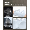 image:imageRUNNING GIRL Sports Bras for Women High Support Adjustable Straps High Impact Racerback Bra with Hook Closure Molded CupAicy Grey