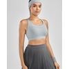 image:imageRUNNING GIRL Sports Bras for Women High Support Adjustable Straps High Impact Racerback Bra with Hook Closure Molded CupAicy Grey