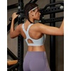 image:imageRUNNING GIRL Sports Bras for Women High Support Adjustable Straps High Impact Racerback Bra with Hook Closure Molded CupAicy Grey