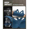 image:imageRUNNING GIRL Sports Bras for Women High Support Adjustable Straps High Impact Racerback Bra with Hook Closure Molded CupAnavy