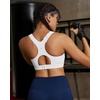 image:imageRUNNING GIRL Sports Bras for Women High Support Adjustable Straps High Impact Racerback Bra with Hook Closure Molded CupAwhite