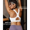 image:imageRUNNING GIRL Sports Bras for Women High Support Adjustable Straps High Impact Racerback Bra with Hook Closure Molded CupAwhite