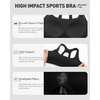 image:imageRUNNING GIRL Sports Bras for Women High Support Adjustable Straps High Impact Racerback Bra with Hook Closure Molded CupDblack