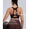 image:imageRUNNING GIRL Sports Bras for Women High Support Adjustable Straps High Impact Racerback Bra with Hook Closure Molded CupDblack