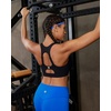 image:imageRUNNING GIRL Sports Bras for Women High Support Adjustable Straps High Impact Racerback Bra with Hook Closure Molded CupDblack