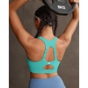 image:imageRUNNING GIRL Sports Bras for Women High Support Adjustable Straps High Impact Racerback Bra with Hook Closure Molded CupDbright Green