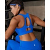 image:imageRUNNING GIRL Sports Bras for Women High Support Adjustable Straps High Impact Racerback Bra with Hook Closure Molded CupDcerulean Blue