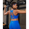 image:imageRUNNING GIRL Sports Bras for Women High Support Adjustable Straps High Impact Racerback Bra with Hook Closure Molded CupDcerulean Blue