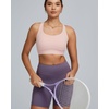 image:imageRUNNING GIRL Sports Bras for Women High Support Adjustable Straps High Impact Racerback Bra with Hook Closure Molded CupDflush Pink