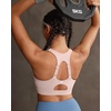 image:imageRUNNING GIRL Sports Bras for Women High Support Adjustable Straps High Impact Racerback Bra with Hook Closure Molded CupDflush Pink