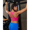 image:imageRUNNING GIRL Sports Bras for Women High Support Adjustable Straps High Impact Racerback Bra with Hook Closure Molded CupDhot Pink