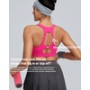 image:imageRUNNING GIRL Sports Bras for Women High Support Adjustable Straps High Impact Racerback Bra with Hook Closure Molded CupDhot Pink