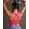 image:imageRUNNING GIRL Sports Bras for Women High Support Adjustable Straps High Impact Racerback Bra with Hook Closure Molded CupDhot Pink
