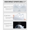 image:imageRUNNING GIRL Sports Bras for Women High Support Adjustable Straps High Impact Racerback Bra with Hook Closure Molded CupDicy Grey