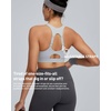 image:imageRUNNING GIRL Sports Bras for Women High Support Adjustable Straps High Impact Racerback Bra with Hook Closure Molded CupDicy Grey