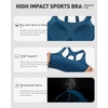 image:imageRUNNING GIRL Sports Bras for Women High Support Adjustable Straps High Impact Racerback Bra with Hook Closure Molded CupDnavy