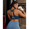 image:imageRUNNING GIRL Sports Bras for Women High Support Adjustable Straps High Impact Racerback Bra with Hook Closure Molded CupDnavy