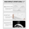 image:imageRUNNING GIRL Sports Bras for Women High Support Adjustable Straps High Impact Racerback Bra with Hook Closure Molded CupDwhite