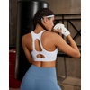 image:imageRUNNING GIRL Sports Bras for Women High Support Adjustable Straps High Impact Racerback Bra with Hook Closure Molded CupDwhite