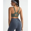 image:imageRUNNING GIRL Sports Bras for Women High SupportAdjustable Strap Molded Cup Sports Bra with Swen PadsDark Green