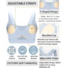 image:imageRUNNING GIRL Sports Bras for Women High SupportAdjustable Strap Molded Cup Sports Bra with Swen PadsGrey