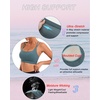 image:imageRUNNING GIRL Sports Bras for Women High SupportCrissCross Back Strappy Bra Moulded Cup High Impact Workout Crop TopsAash Green