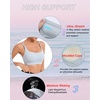 image:imageRUNNING GIRL Sports Bras for Women High SupportCrissCross Back Strappy Bra Moulded Cup High Impact Workout Crop TopsAicy Grey
