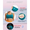 image:imageRUNNING GIRL Sports Bras for Women High SupportCrissCross Back Strappy Bra Moulded Cup High Impact Workout Crop TopsAstorm Teal