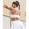 image:imageRUNNING GIRL Sports Bras for Women High SupportCrissCross Back Strappy Bra Moulded Cup High Impact Workout Crop TopsAwhite