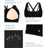 image:imageRUNNING GIRL Sports Bras for WomenCrissCross Back Padded Strappy Sports Bras Medium Support Workout Bra Push upWX3049 Black XXL