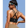 image:imageRUNNING GIRL Sports Bras for WomenCrissCross Back Padded Strappy Sports Bras Medium Support Workout Bra Push upWX3049 Black XXL