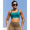 image:imageRUNNING GIRL Sports Bras for WomenCrissCross Back Padded Strappy Sports Bras Medium Support Workout Bra Push upWX3049 Storm Teal XL