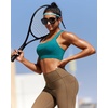 image:imageRUNNING GIRL Sports Bras for WomenCrissCross Back Padded Strappy Sports Bras Medium Support Workout Bra Push upWX3049 Storm Teal XL