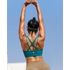image:imageRUNNING GIRL Sports Bras for WomenCrissCross Back Padded Strappy Sports Bras Medium Support Workout Bra Push upWX3049 Storm Teal XL