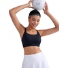 image:imageRUNNING GIRL Sports Bras for WomenLight Impact Molded Cup Strap Sports Bra with Sewn in PadsBest for AC CupAblack