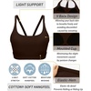 image:imageRUNNING GIRL Sports Bras for WomenLight Impact Molded Cup Strap Sports Bra with Sewn in PadsBest for AC CupAbrown